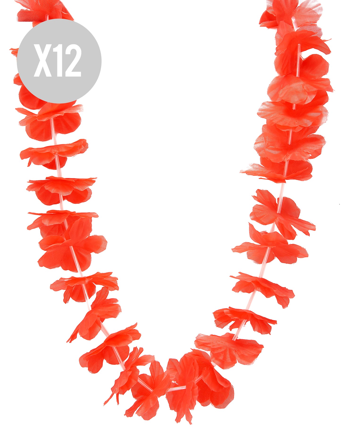 Set de 12 coliere roșii hawaiene