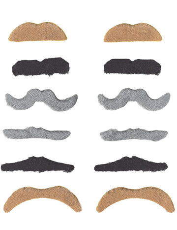 Set de 12 mustăți pentru adulți