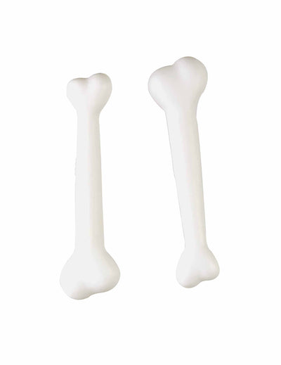 Lot de 2 os en plastique de squelette pour Halloween blancs