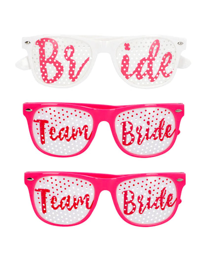 Set de 3 ochelari Team Bride și Bride to be pentru adulți
