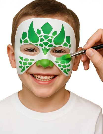 Set de 4 șabloane pentru pictură pe față cu animale pentru copii