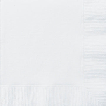 50 șervețele de hârtie albe 33 x 33 cm 