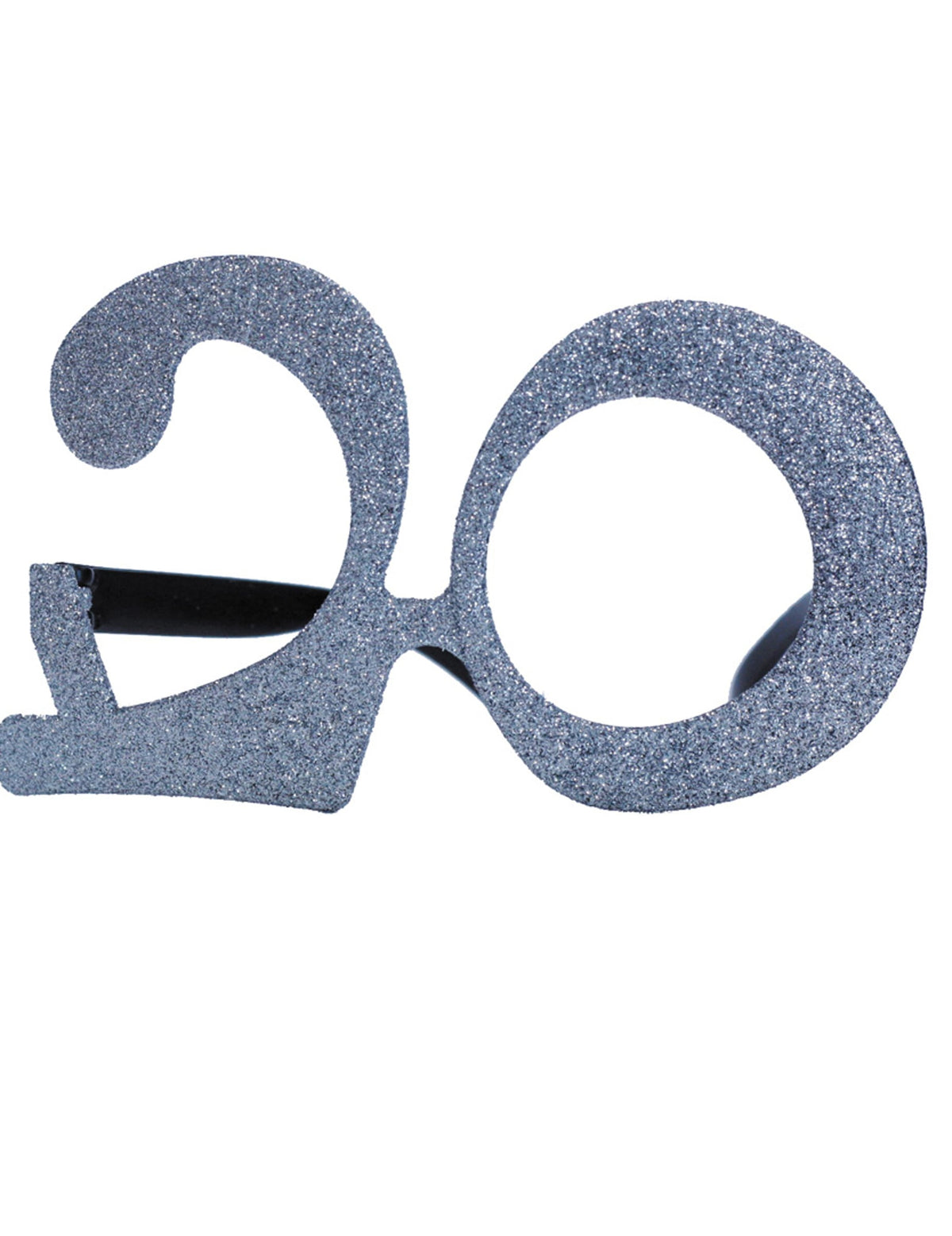 Lunettes âge à paillettes 20 ans pour adulte argentées