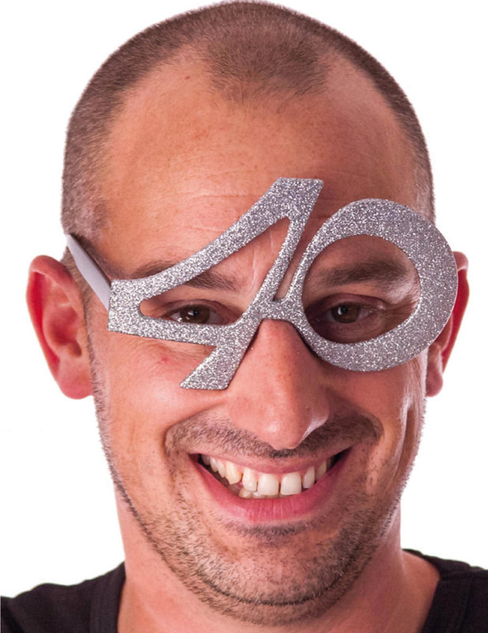 ochelari 40 ani pentru adult argintii cu sclipici