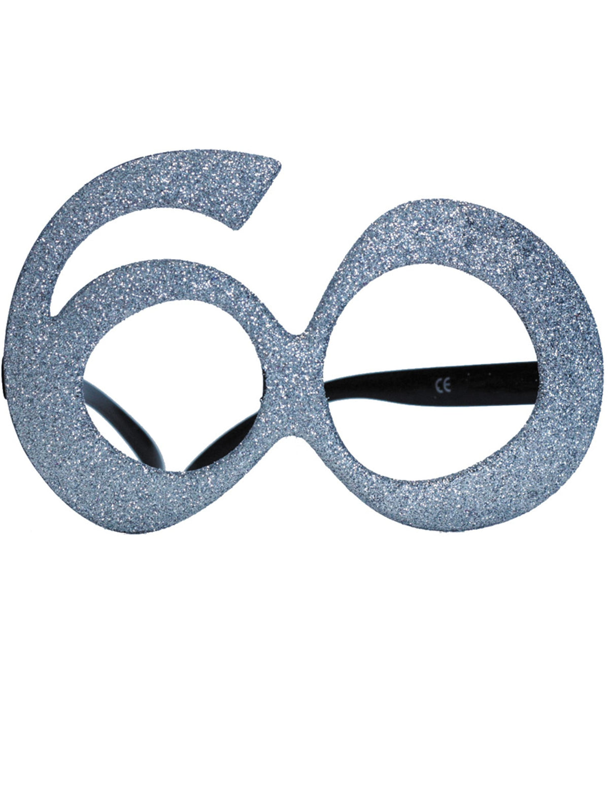 Lunettes 60 ans pour adulte argentées à paillettes
