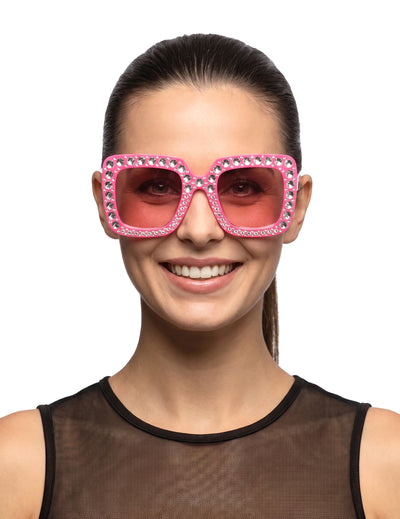 Ochelari roz bling bling