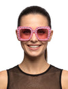 Ochelari roz bling bling