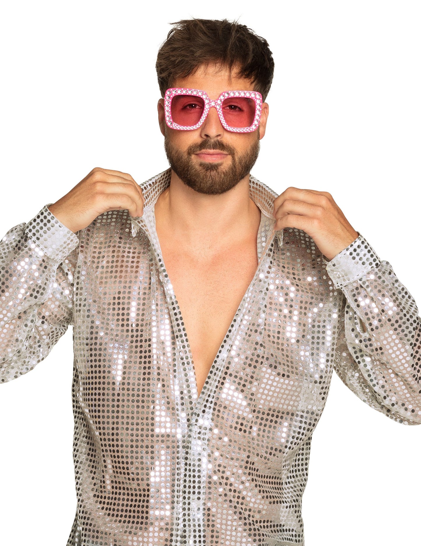 Ochelari roz bling bling