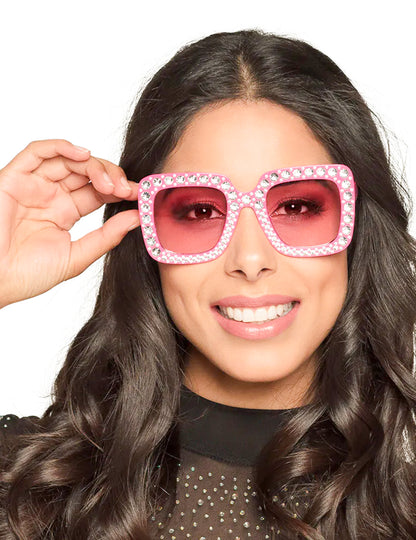 Ochelari roz bling bling