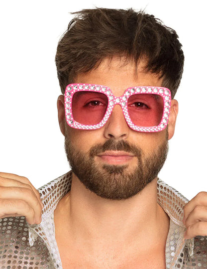 Ochelari roz bling bling