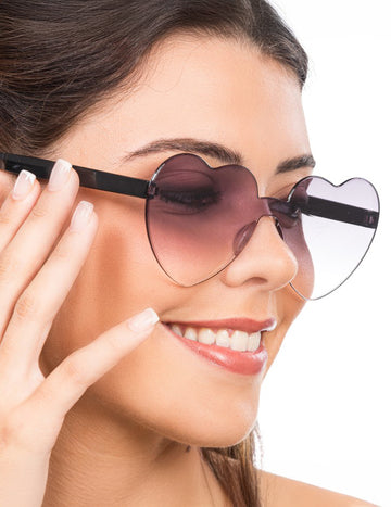 Ochelari de inimă adulți din sticlă afumată