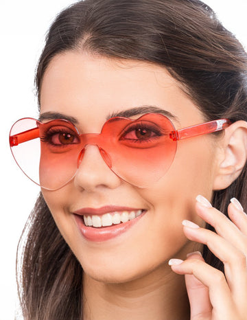 Ochelari de inimă ochelari de fumat roșu adult