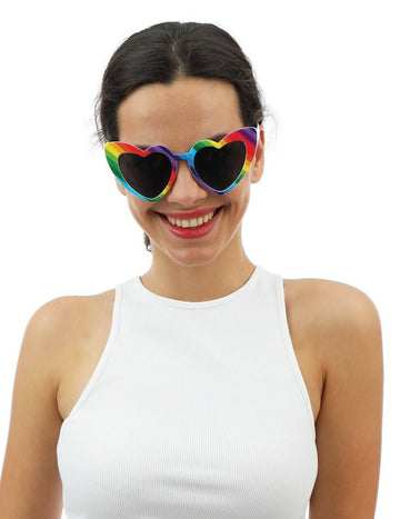Ochelari de inimă curcubeu pentru adulți