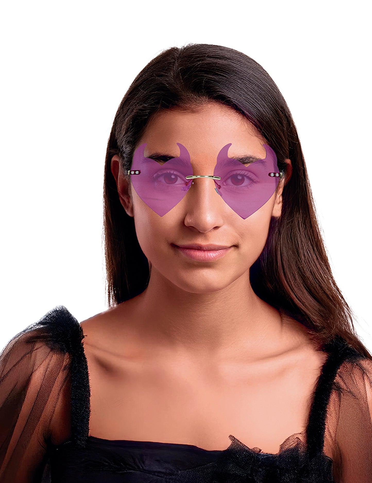 Ochelari demonici violet pentru adulți