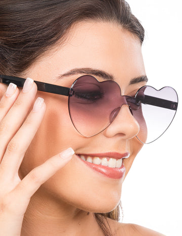 Ochelari de inimă adulți din sticlă afumată