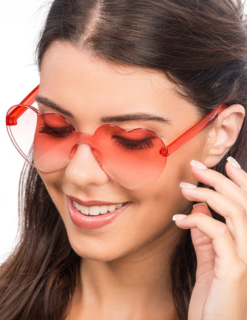 Ochelari de inimă ochelari de fumat roșu adult