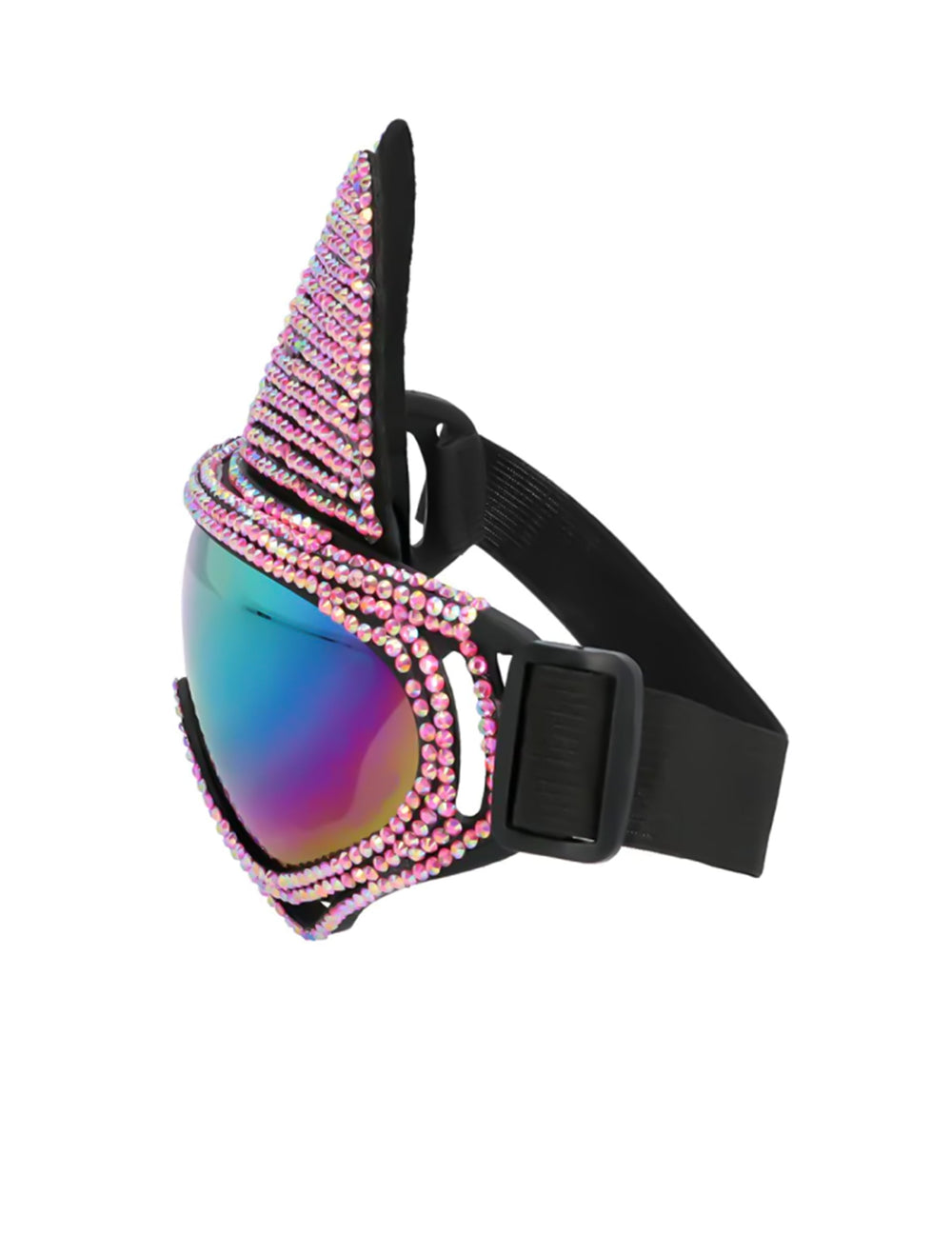 Vue de profil des lunettes de ski chat pour adulte