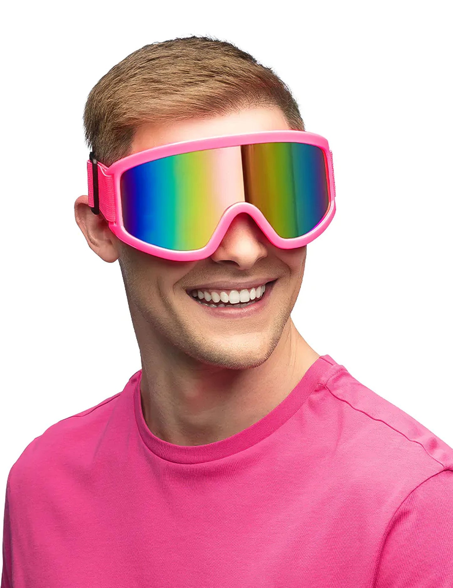 Ochelari de schi pentru adulți roz neon