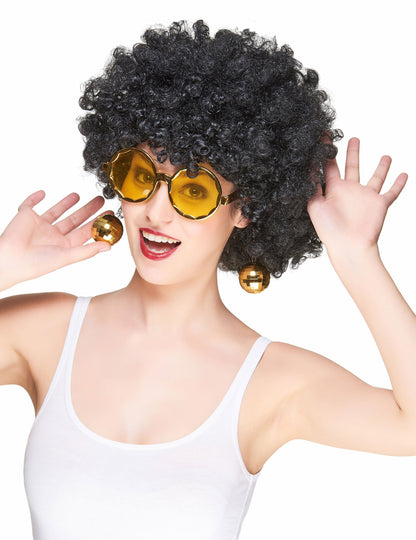 Vue de face des lunettes disco pour adulte