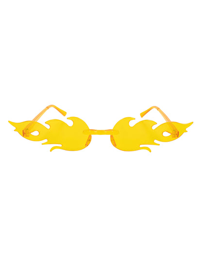 Lunettes flammes jaunes adulte
