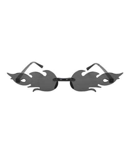Lunettes flammes noires adulte