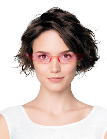 Ochelari de flacără roz pentru adulți