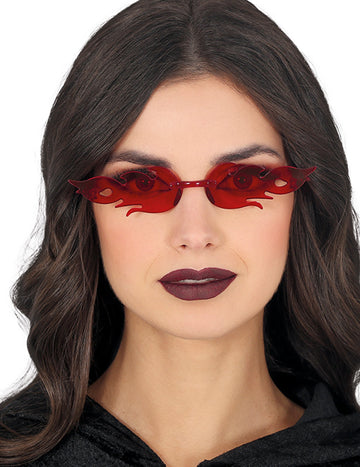 Lunettes flammes rouges adulte