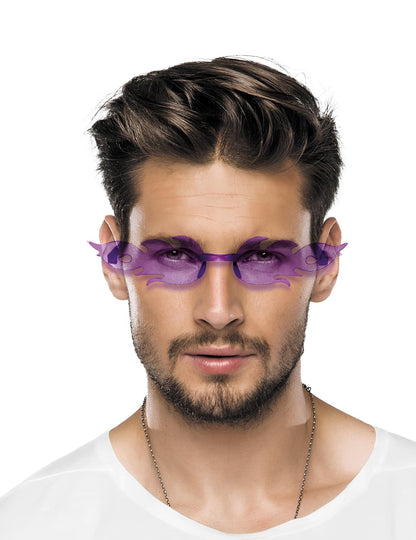 Lunettes flammes pour adulte violettes
