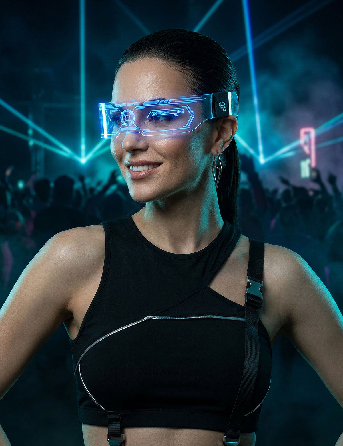 Ochelari futuristici cu LED-uri 