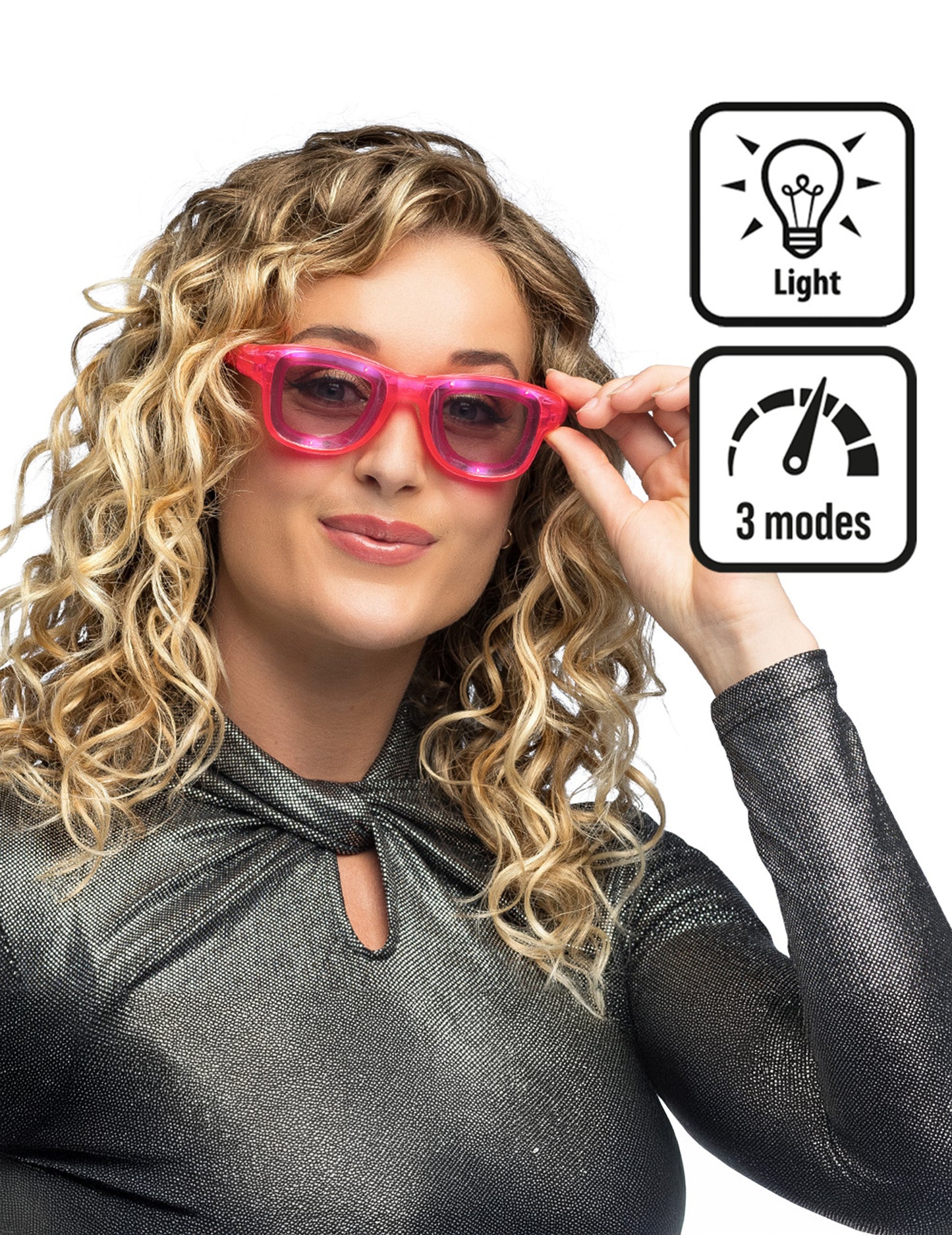 Ochelari luminoși cu LED roz 