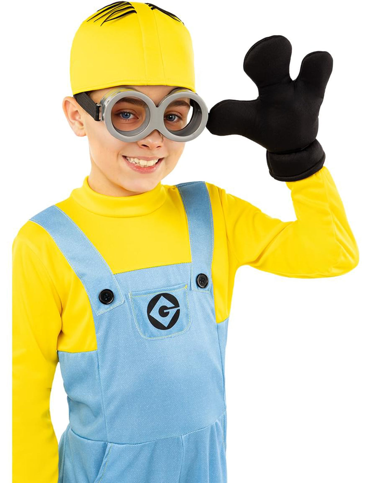 Vue de face portée des Lunettes Minions™ pour enfant