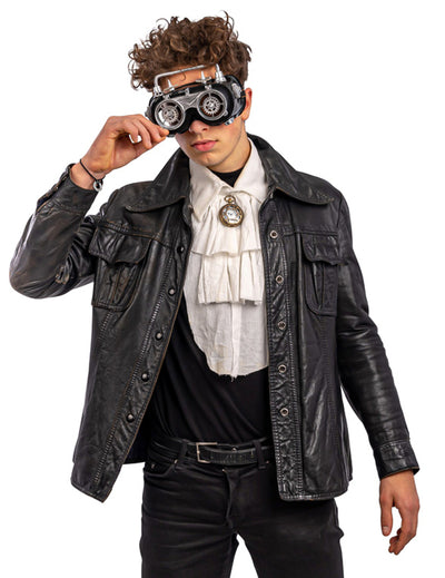 Ochelari steampunk mobili pentru adulți, gri