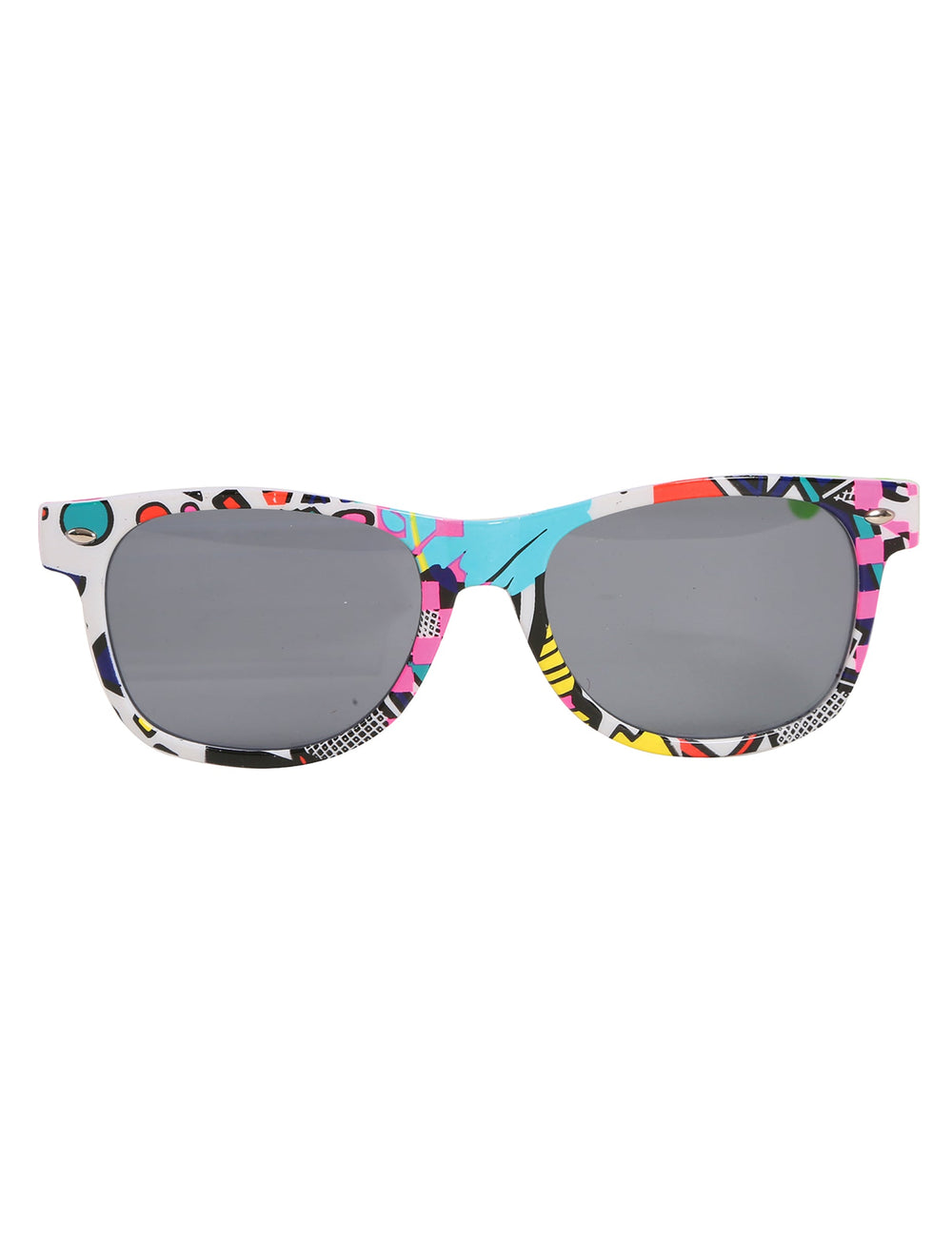 Vue de face des lunettes années 80