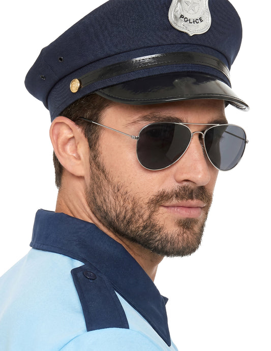 Ochelari de aviator de argint pentru adulți