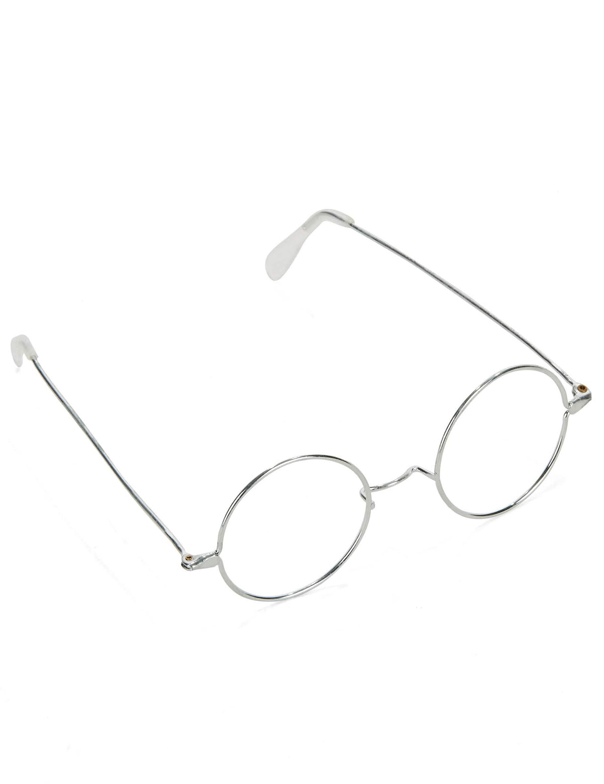 Lunettes rondes Père Noël pour adulte argentées