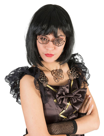 Ochelari rotunde din bronz steampunk
