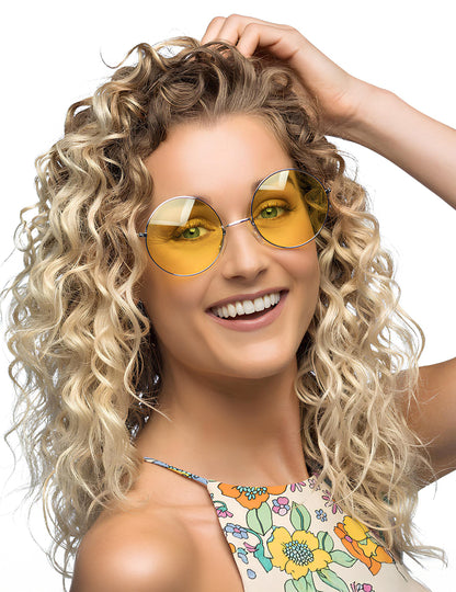 Pahare gigant hippie galben rotund