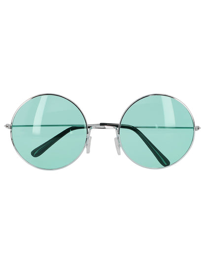 Lunettes rondes vertes hippies géantes