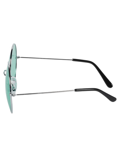 Lunettes rondes vertes hippies géantes
