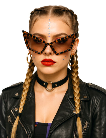 Ochelari de petrecere cu imprimeu leopard pentru adulți 