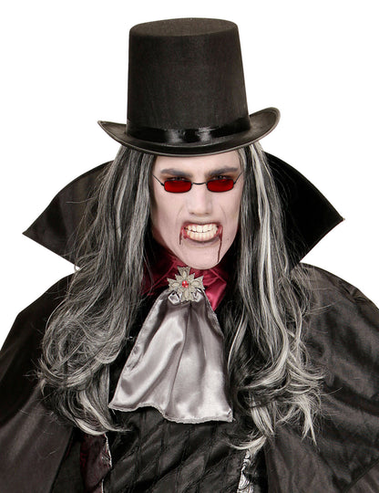 Vue portée des lunettes de vampire pour adulte