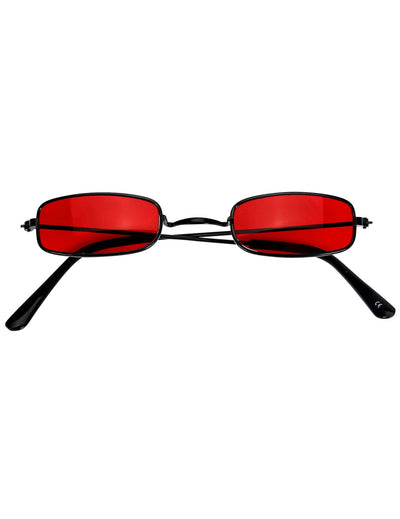 Lunettes de vampire pour adulte rouges avec monture noire