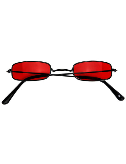 Lunettes de vampire pour adulte rouges avec monture noire