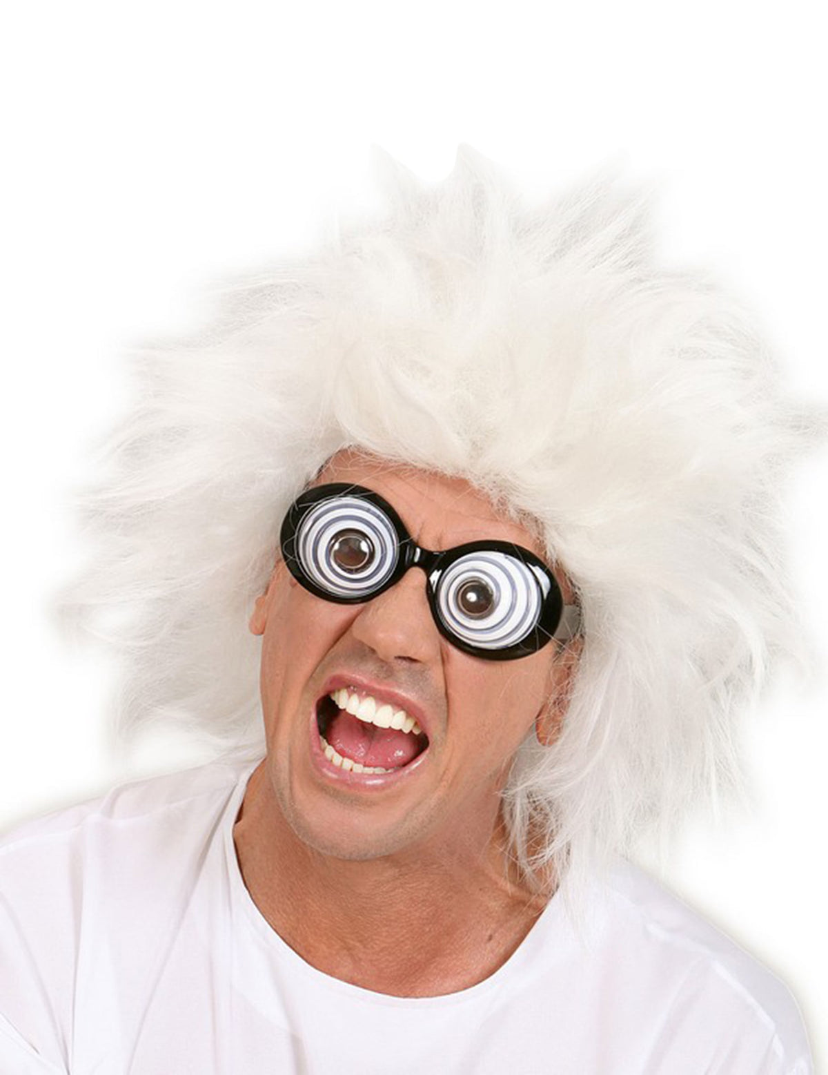 Lunettes yeux fous pour adulte noires à effet spirale