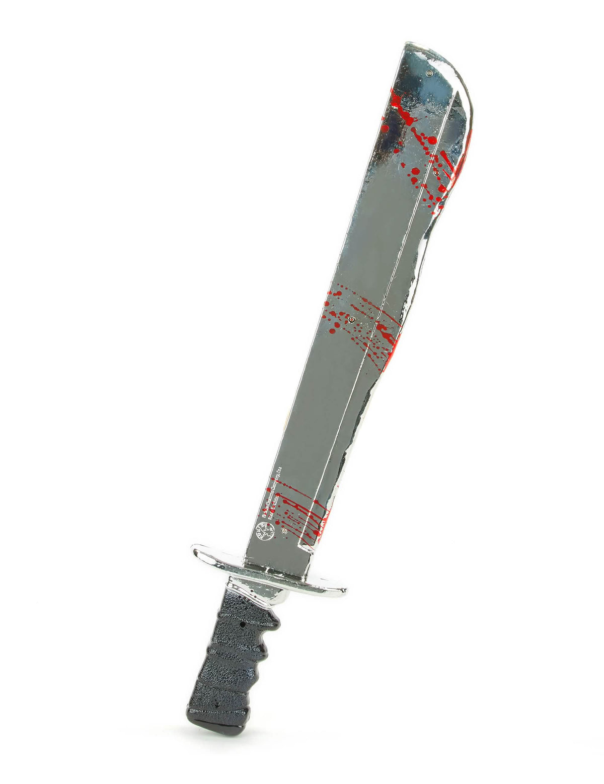 Machette sonore en plastique Jason pour adulte argentée et ensanglantée