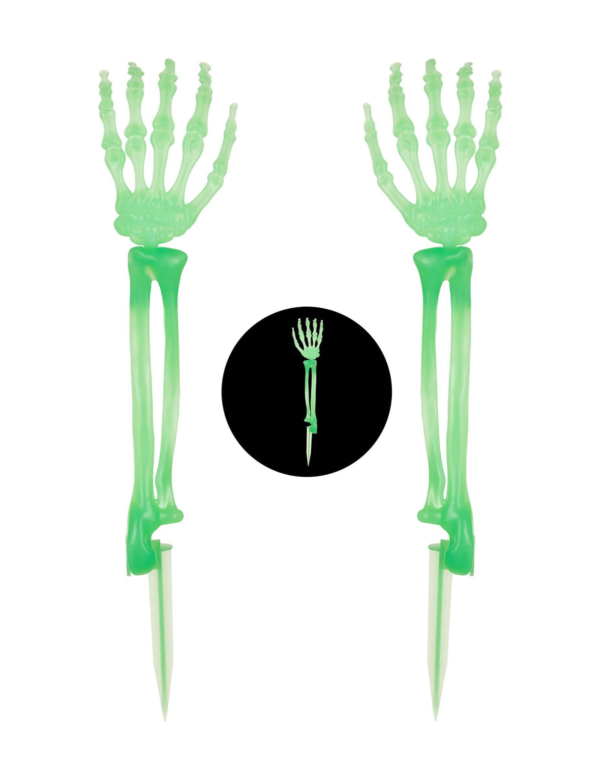 Mâini de schelet fosforescente 46 cm