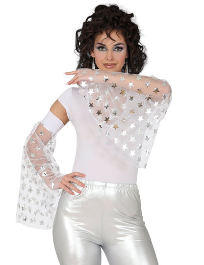 Manșete disco cu stele argintii 