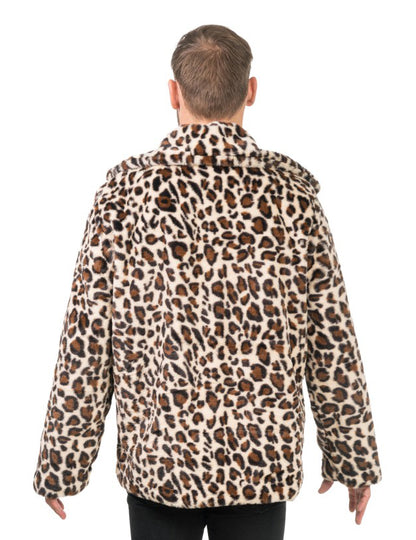 Haina de blană falsă pentru leopard pentru adulți