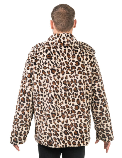 Haina de blană falsă pentru leopard pentru adulți