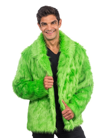 Haină de blană pentru faux verde adult